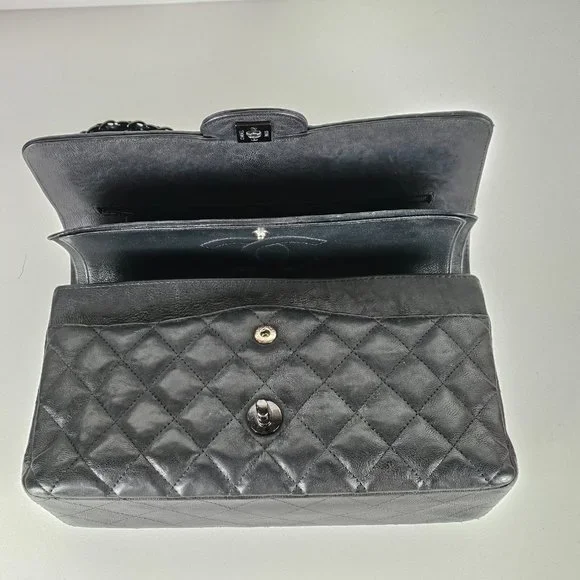 Chanel So Black Medium Calfskin Classic Flap Shoulder Bag - Picture 11 of 11